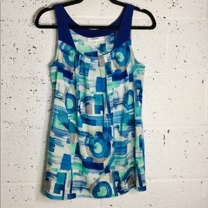 Calvin Klein Camisole Tank Top W/ Pleated Neck